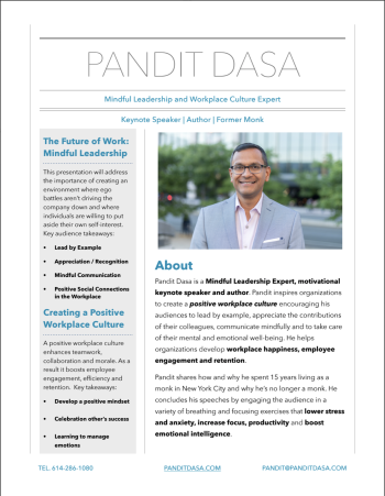 Pandit Dasa, One Sheet, Page 1